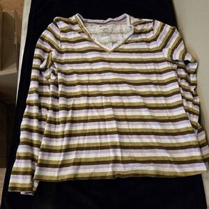 Sonoma Multicolor Striped Womens Longsleeve Tee Size S